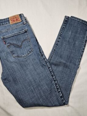 Levi's 711 Skinny Jeans Women's W29 L30 Astro Indigo Blue Denim Mid Rise Stretch